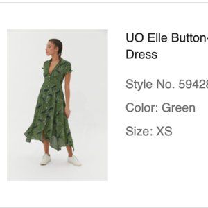 Perfect breezy Urban Outfitters green summer dress (never worn), size: XS